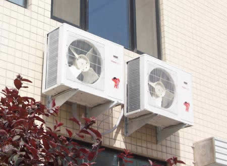 海尔室外机安装效果图--济南中央空调