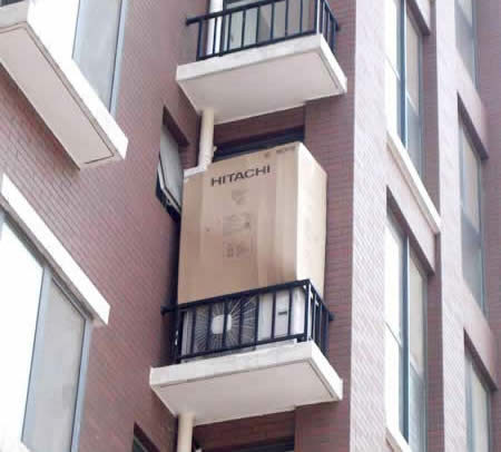 日立室外机主机安装效果-日立家用中央空调－济南中央空调