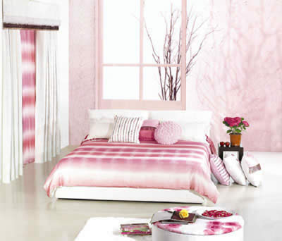 漂亮的卧室，和谐的色彩搭配