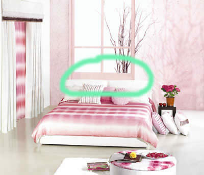 桃花劫二:床榻或床头依玻璃而靠