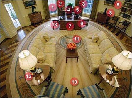 美国总统奥巴马办公室装修效果图