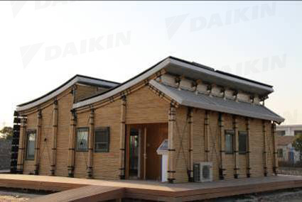 同济大学“太阳能竹屋”外景图