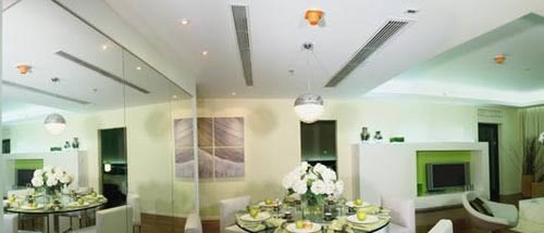 餐厅中央空调安装效果图下送下回方式